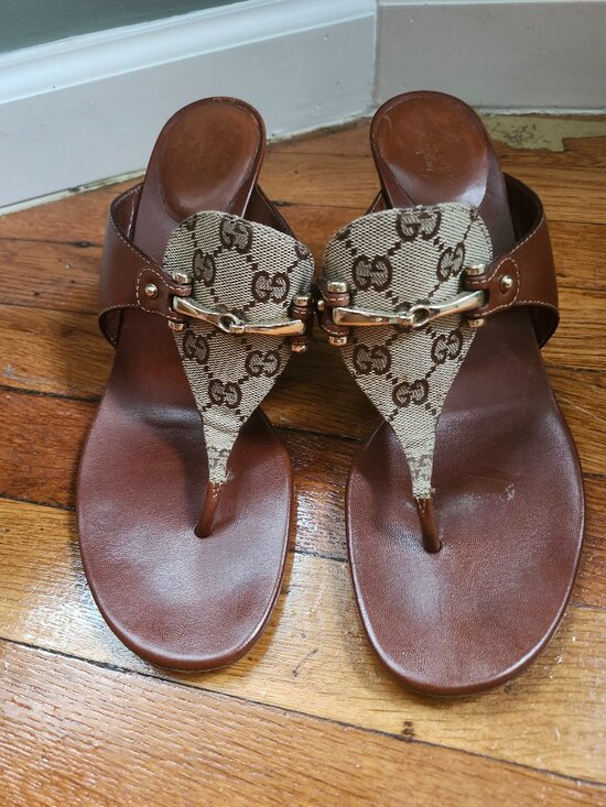 Gucci Shoes - Gucci Horsebit Brown leather sandal.